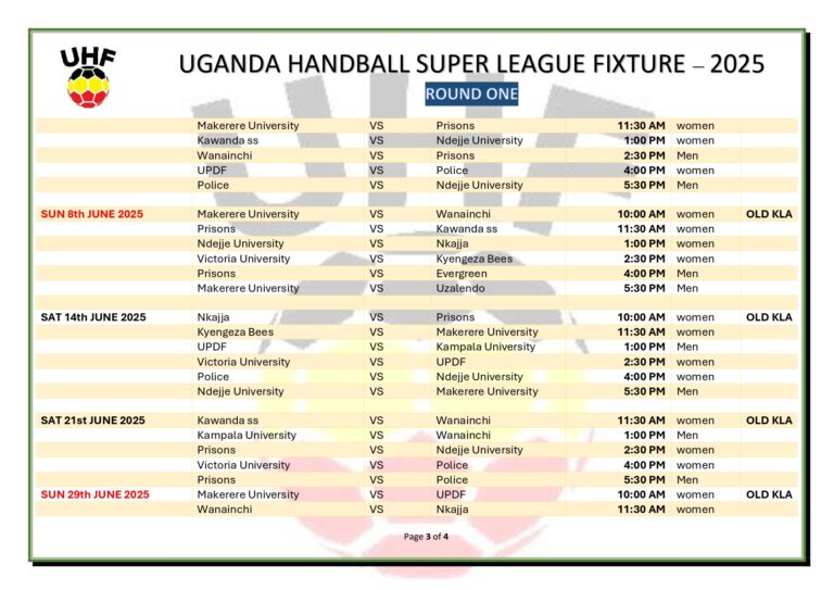 UGANDA HANDBALL LEAGUE FIXTURES 2025_page-0003